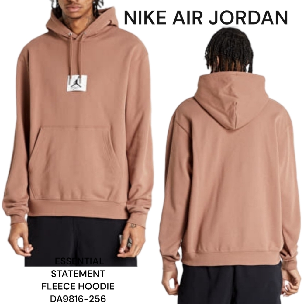 NIKE AIR JORDAN men's Essential Statement Fleece Hoodie Archaeo Brown DA9816-256